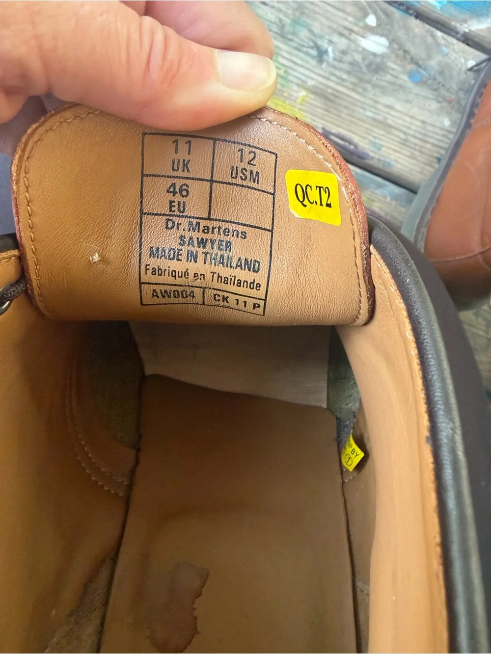 Dr. Martens Tan Leather Sawyer Boots